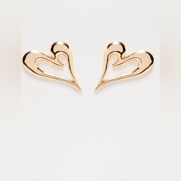 ABSTRACT HEART EARRINGS - Picture 2 of 3